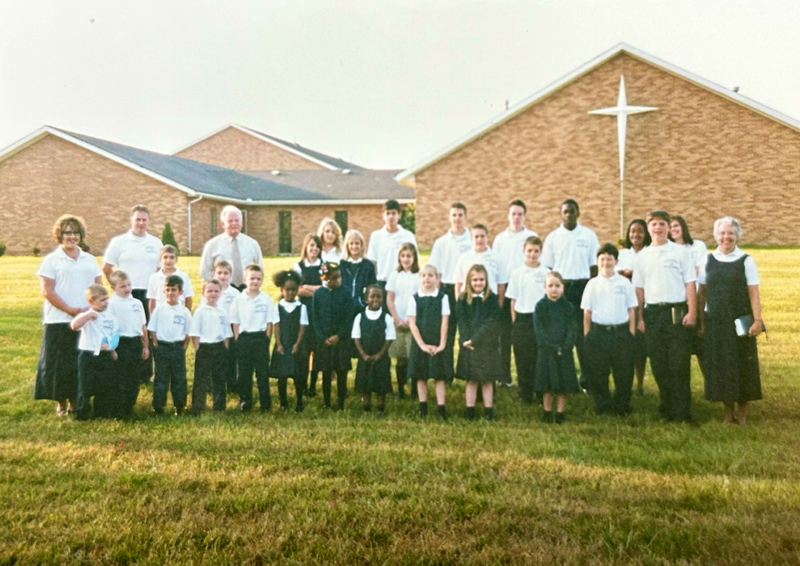 Academy Class In Front Of Church